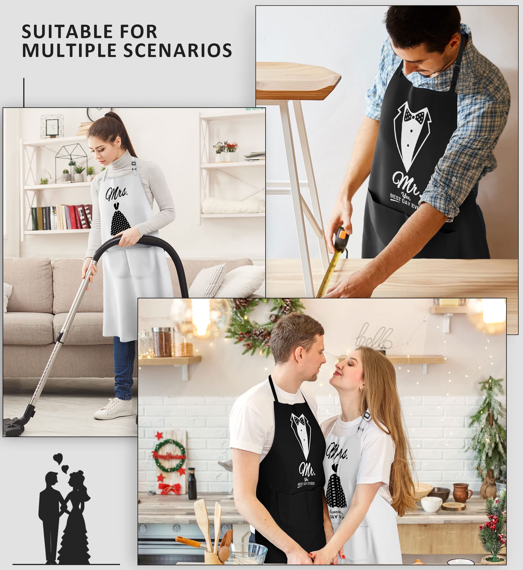 Conjunto de delantales CITTA, mejora la experiencia culinaria en pareja.