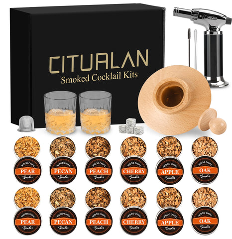 CITURLAN kit ahumador whisky con soplete de tres llamas para infusion rápida