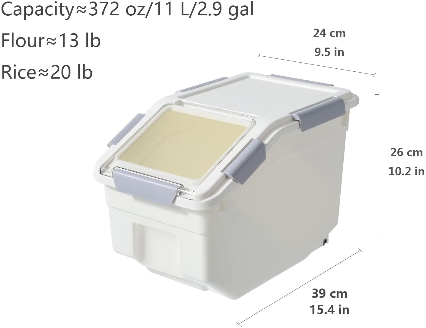 CITY BABY capacidades 13, 20, 30 y 50 libras para harina o arroz