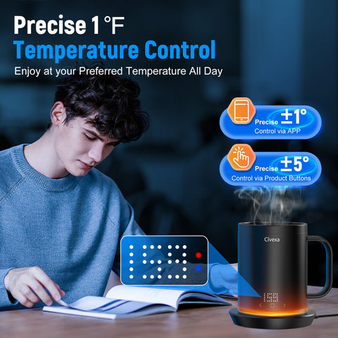 Taza Civexa con apagado automático para seguridad y tranquilidad