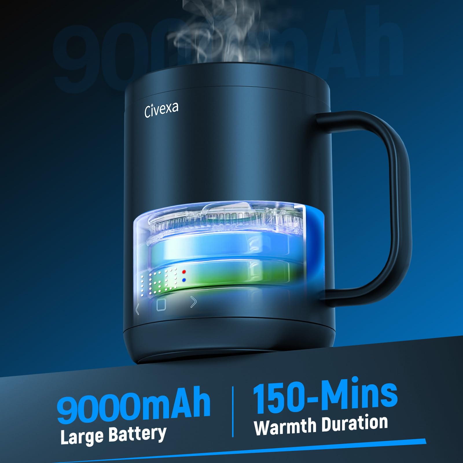 Taza Civexa con control inteligente con o sin app para comodidad diaria