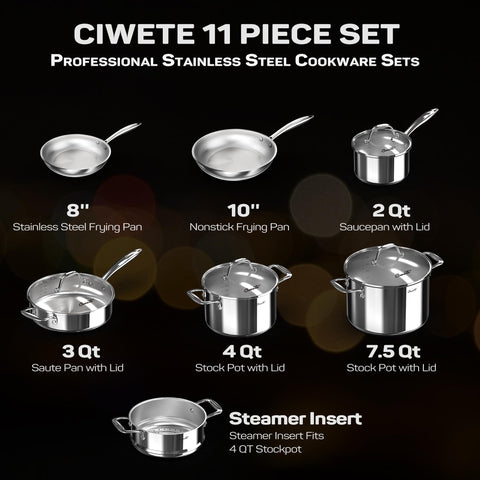 Base de 3 capas Ciwete con núcleo de aluminio: calor rápido y parejo