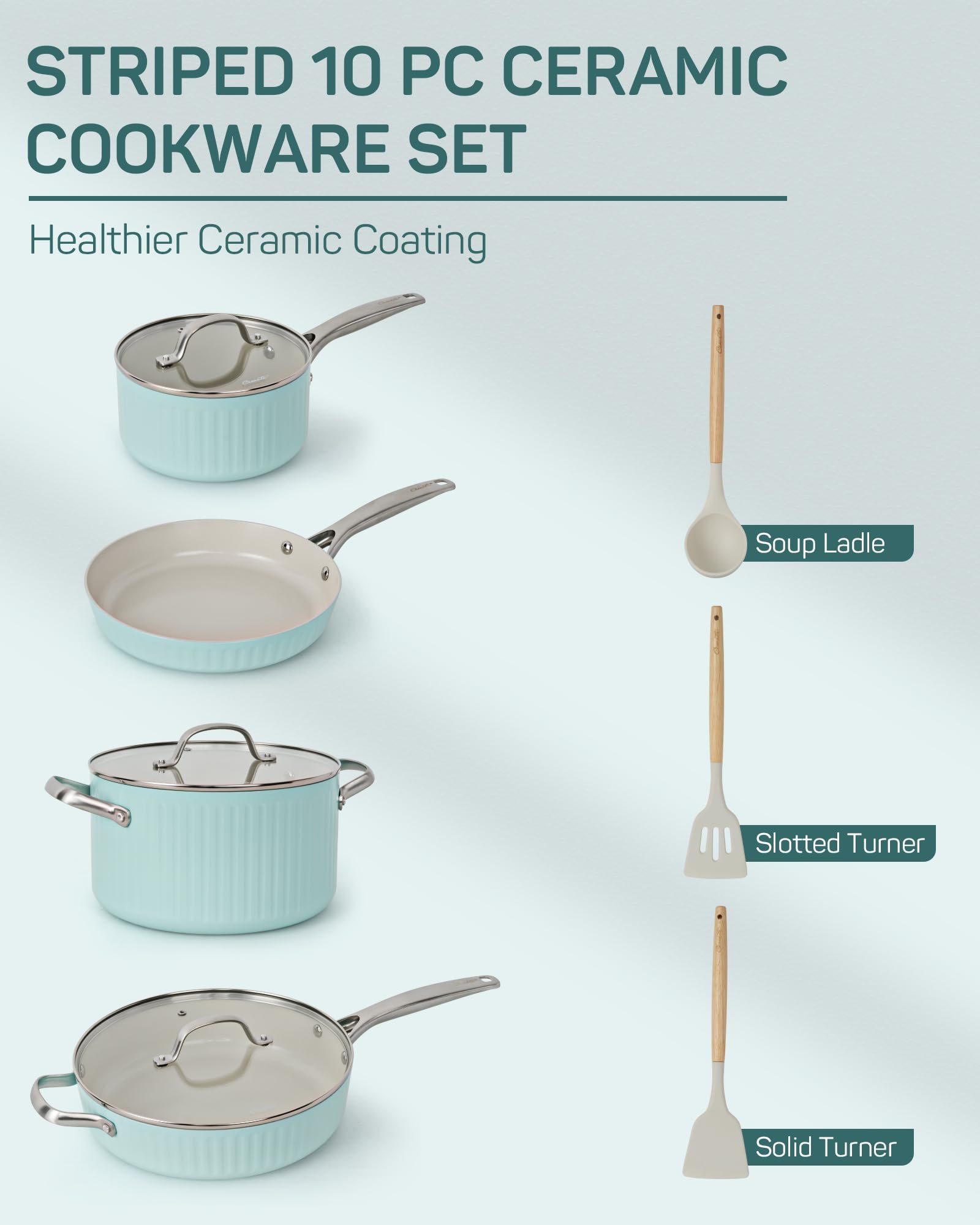 ciwete cucharon de sopa verde: cucharon para servir con facilidad.