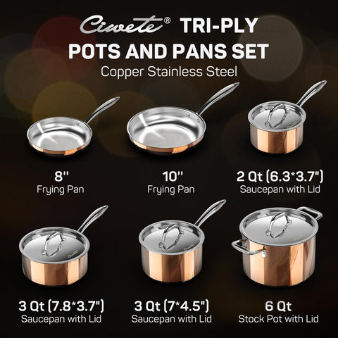 Juego Ciwete apto para inducción y horno, versatilidad asegurada.