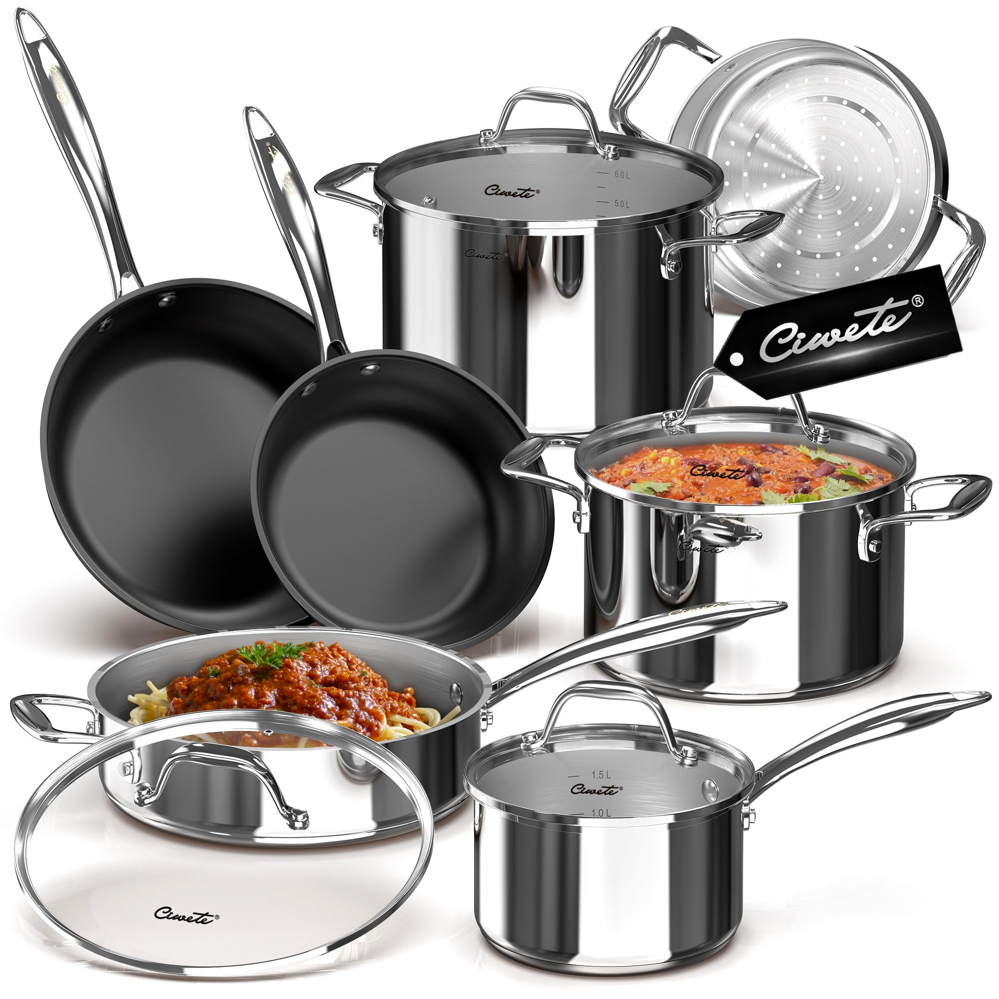 Conjunto Ciwete de 11 piezas para cocinar en todo tipo de recetas en la estufa