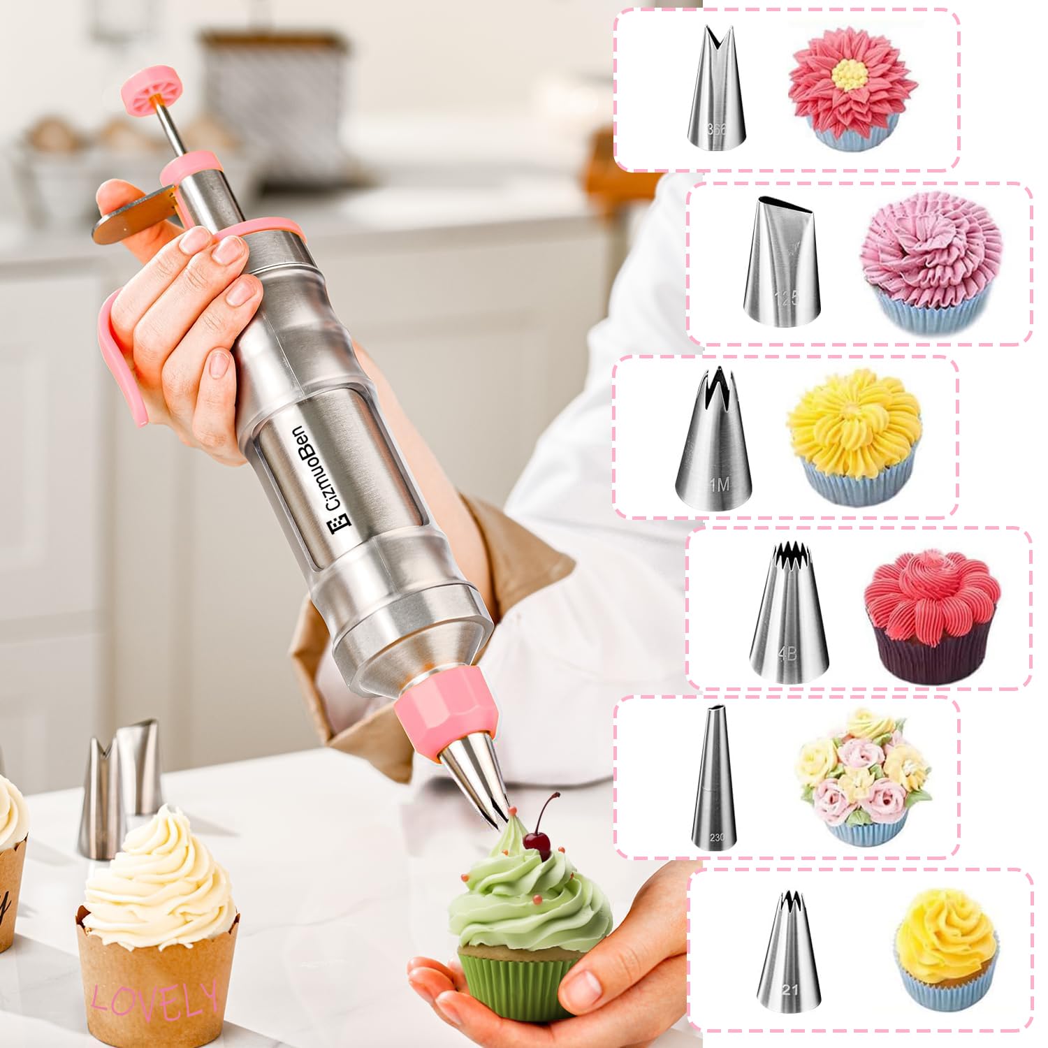 Cizmuoben kit decoracion pasteles de uso sencillo y ergonómico