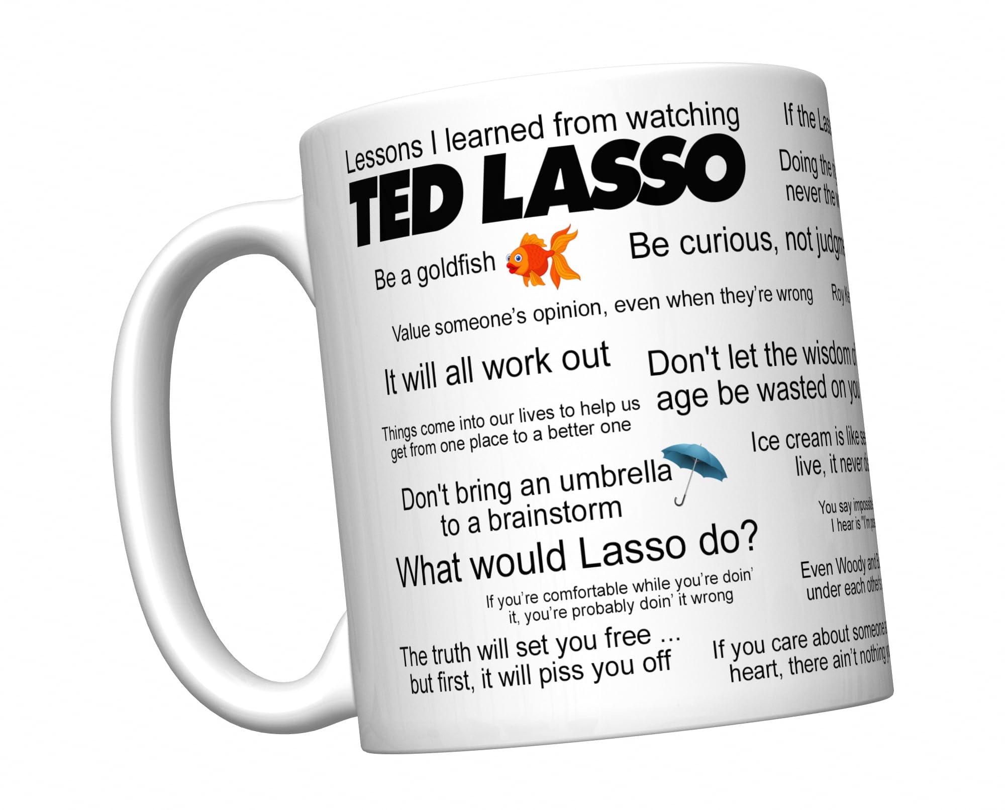 CJ Artisans Taza Ted Lasso frente, ideal para empezar el día.