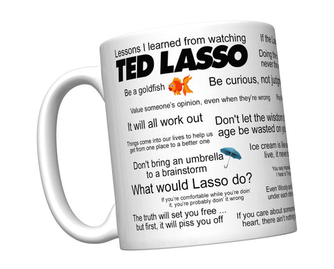 CJ Artisans Taza Ted Lasso frente, ideal para empezar el día.