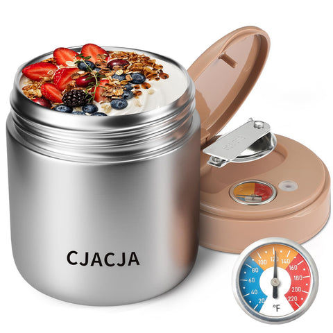 CJACJA jarro aislado con pantalla de temperatura para verificar la temperatura antes de comer.