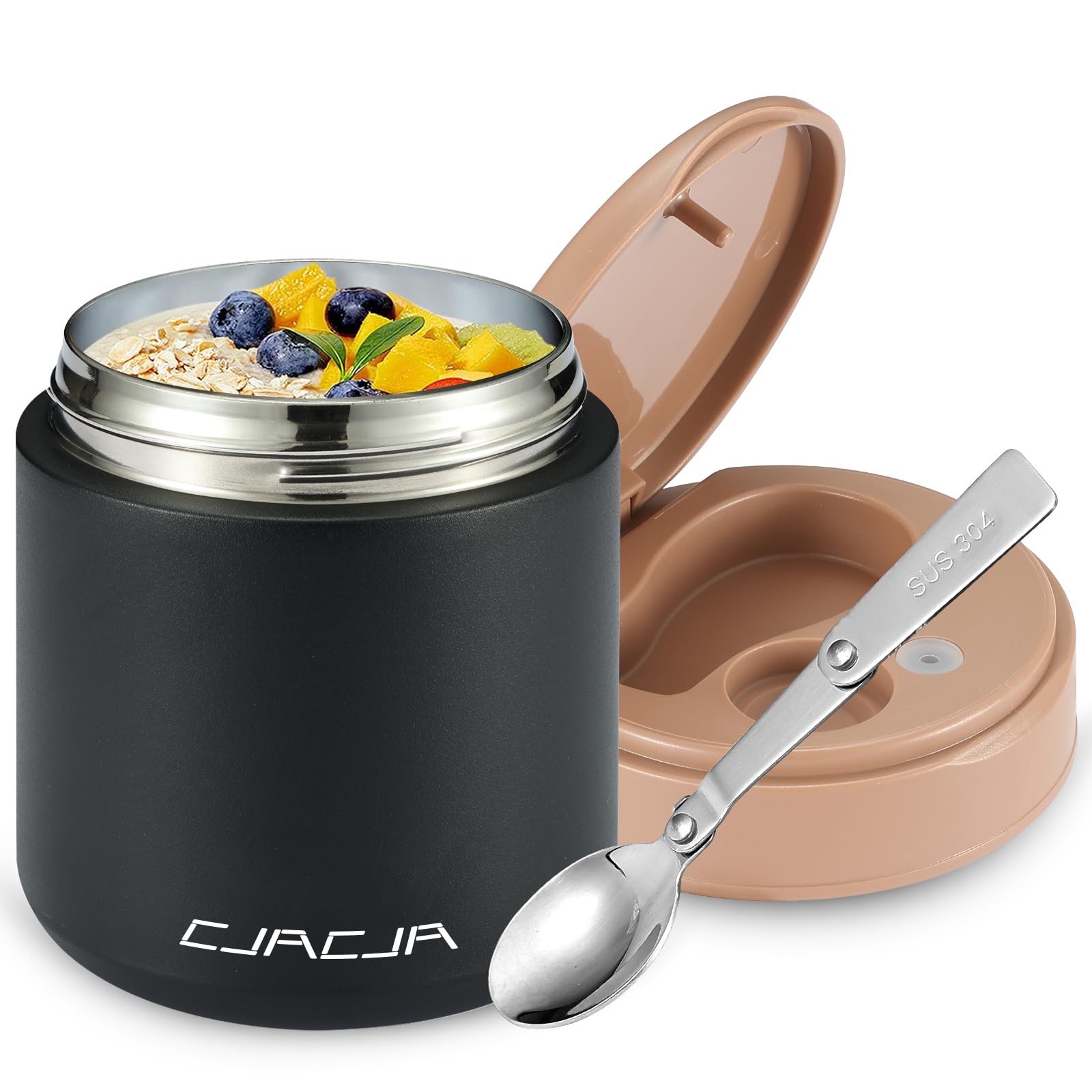 CJACJA termo para niños con capacidad de 15,2 oz, ideal para merienda caliente