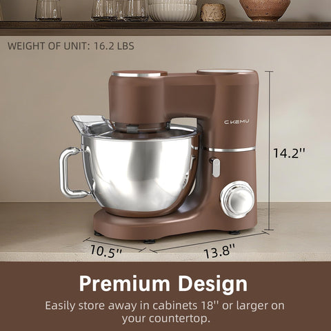Batidora CKEMU SM-1550 Caramel con bol de acero de 9 cuartos para lotes grandes.