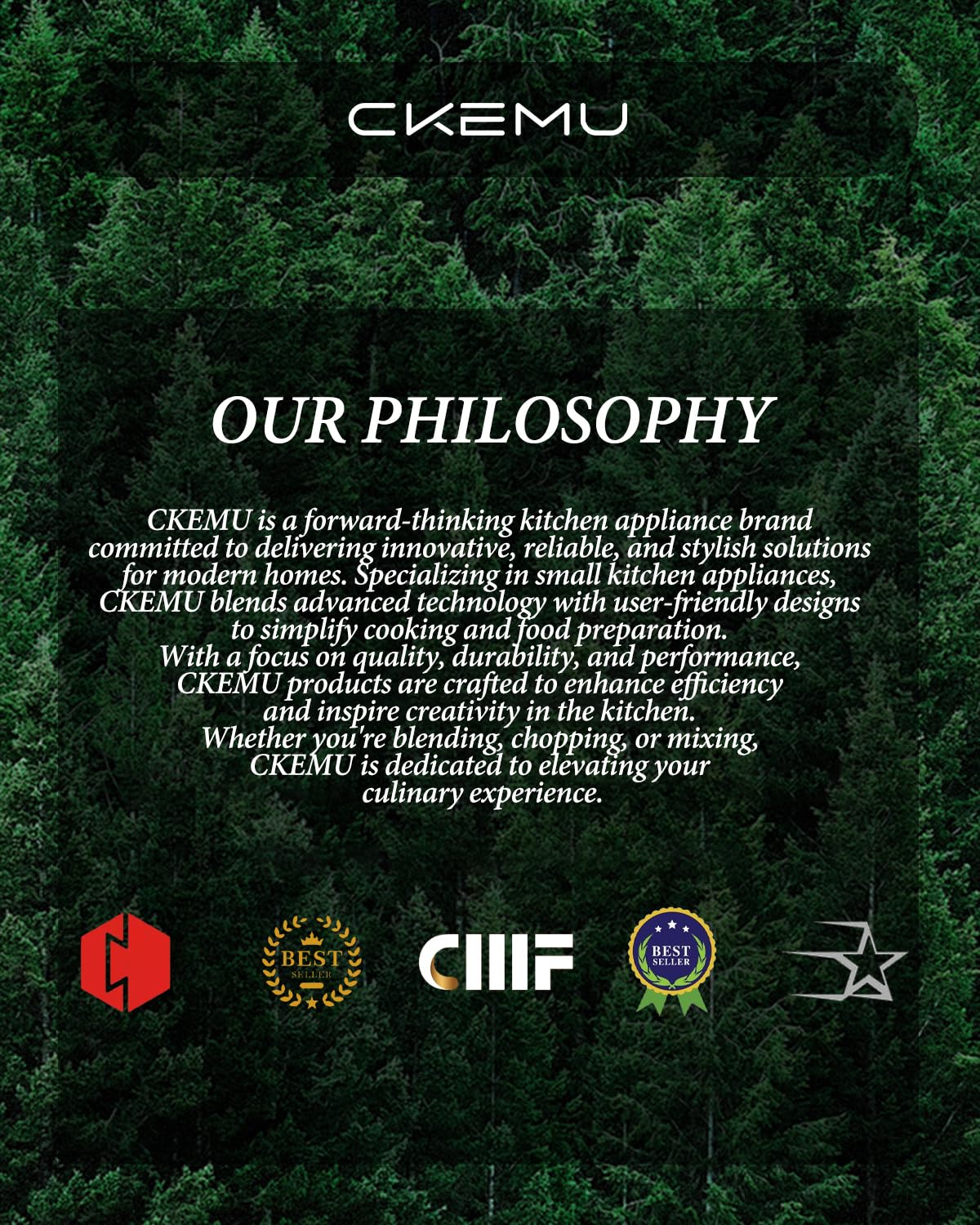 CKEMU licuadora con cuchillas desmontables para limpieza rápida