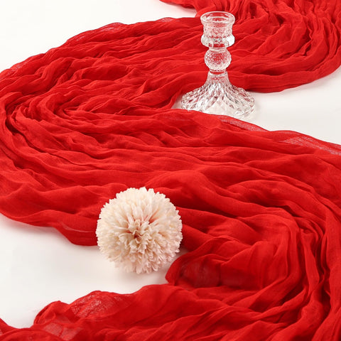 CKIKU textura gasa vintage roja para decorar con estilo
