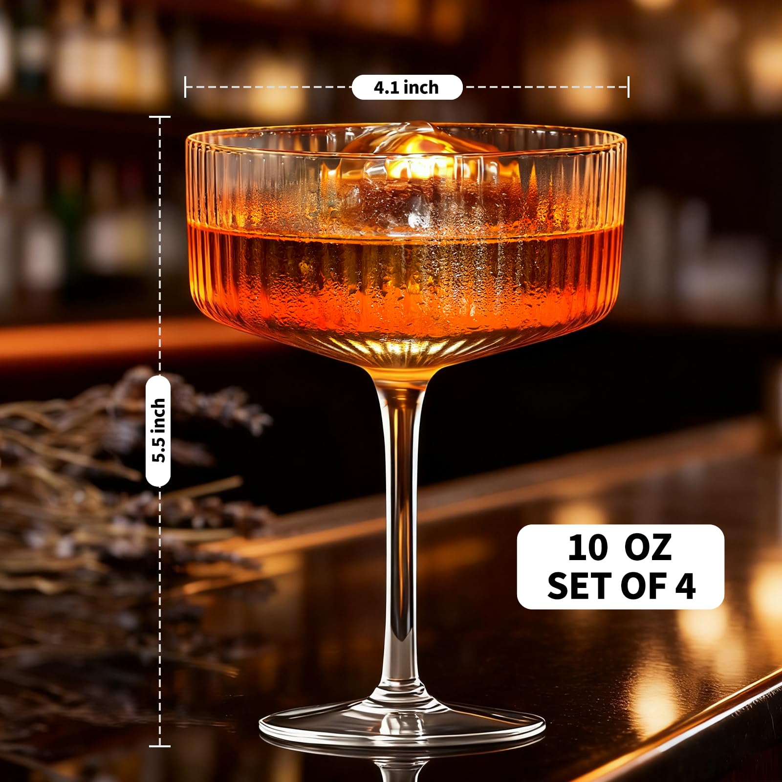 Vasos CL FUN Martini Coupe para disfrutar variedad de cócteles en casa.