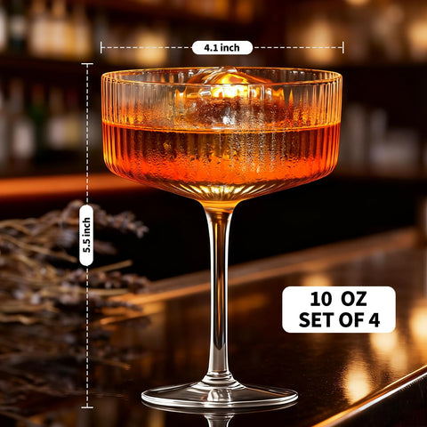 Vasos CL FUN Martini Coupe para disfrutar variedad de cócteles en casa.