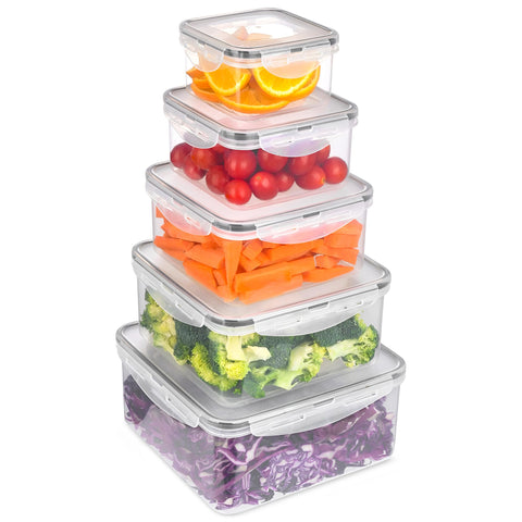 Conjunto clamder de 5 contenedores para porciones de alimentos en la cocina