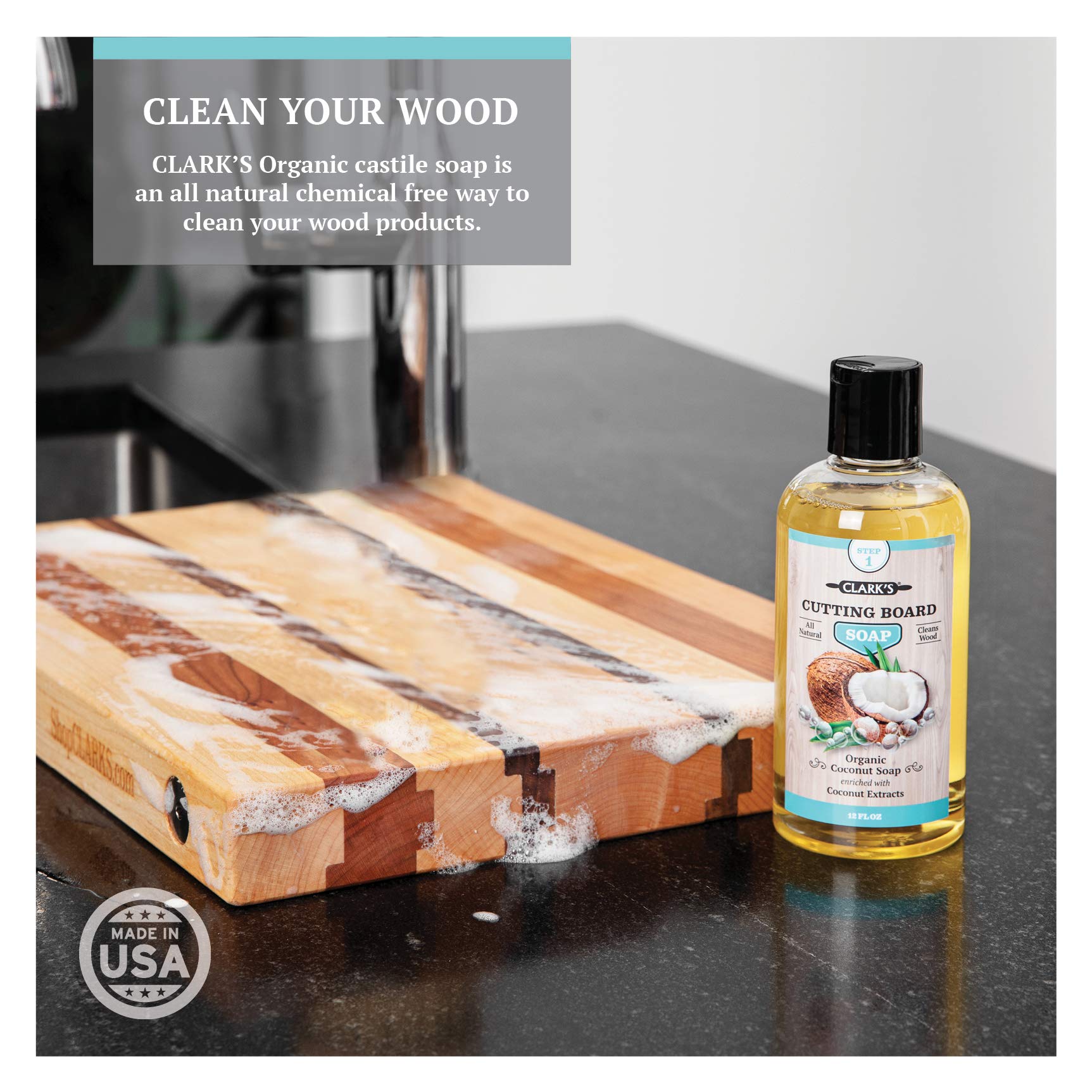 CLARK'S cepillo de limpieza para tablas elimina residuos de forma suave