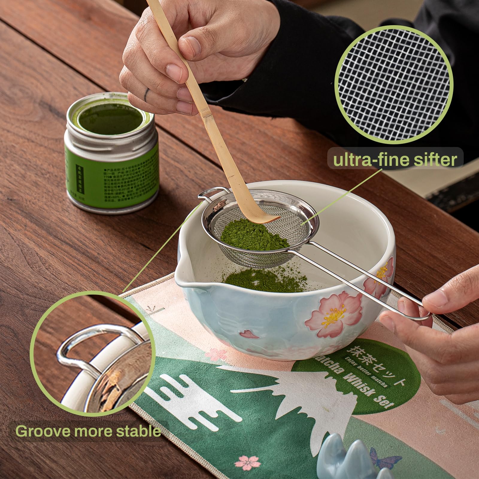 Clay&Fire cuchara medidora de bambú para dosis precisas de matcha