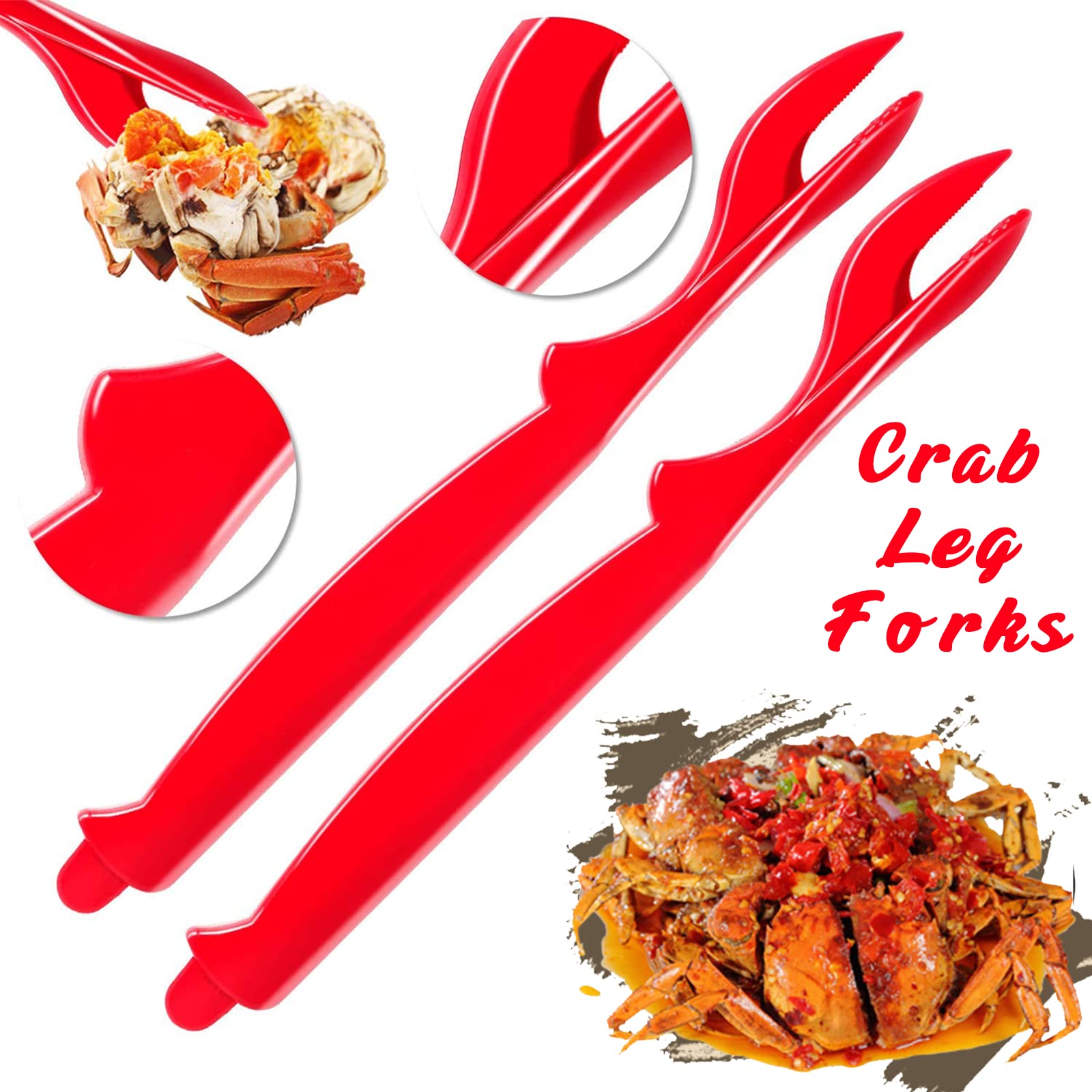CLEABANKE tenedores-patas cangrejo para extraer carne con control.