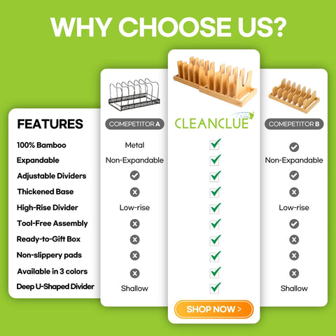 CLEANCLUE dimensiones ampliables de 13-7 a 25-6 pulgadas para gabinetes.