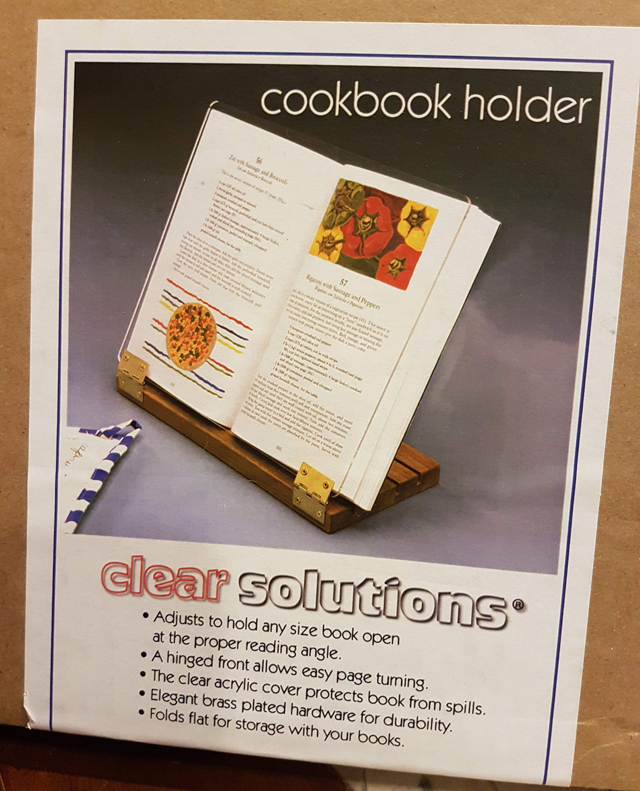 Clear Solutions escudo acrílico y base de madera con bisagras latonadas, protección suave.