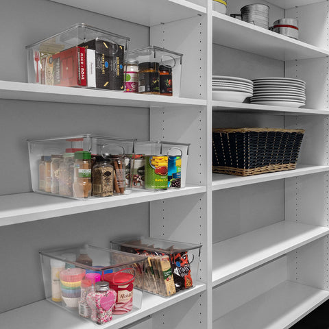 ClearSpace bandejas para refrigerador con tapas para ordenar alimentos