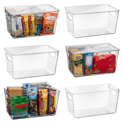 Cajas ClearSpace para despensa con tapas, organización clara y visible.