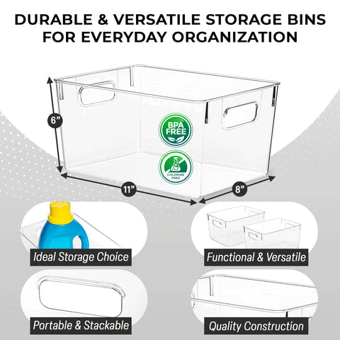 ClearSpace contenedor plástico transparente apto para alimentos, seguro para estantes y mostradores