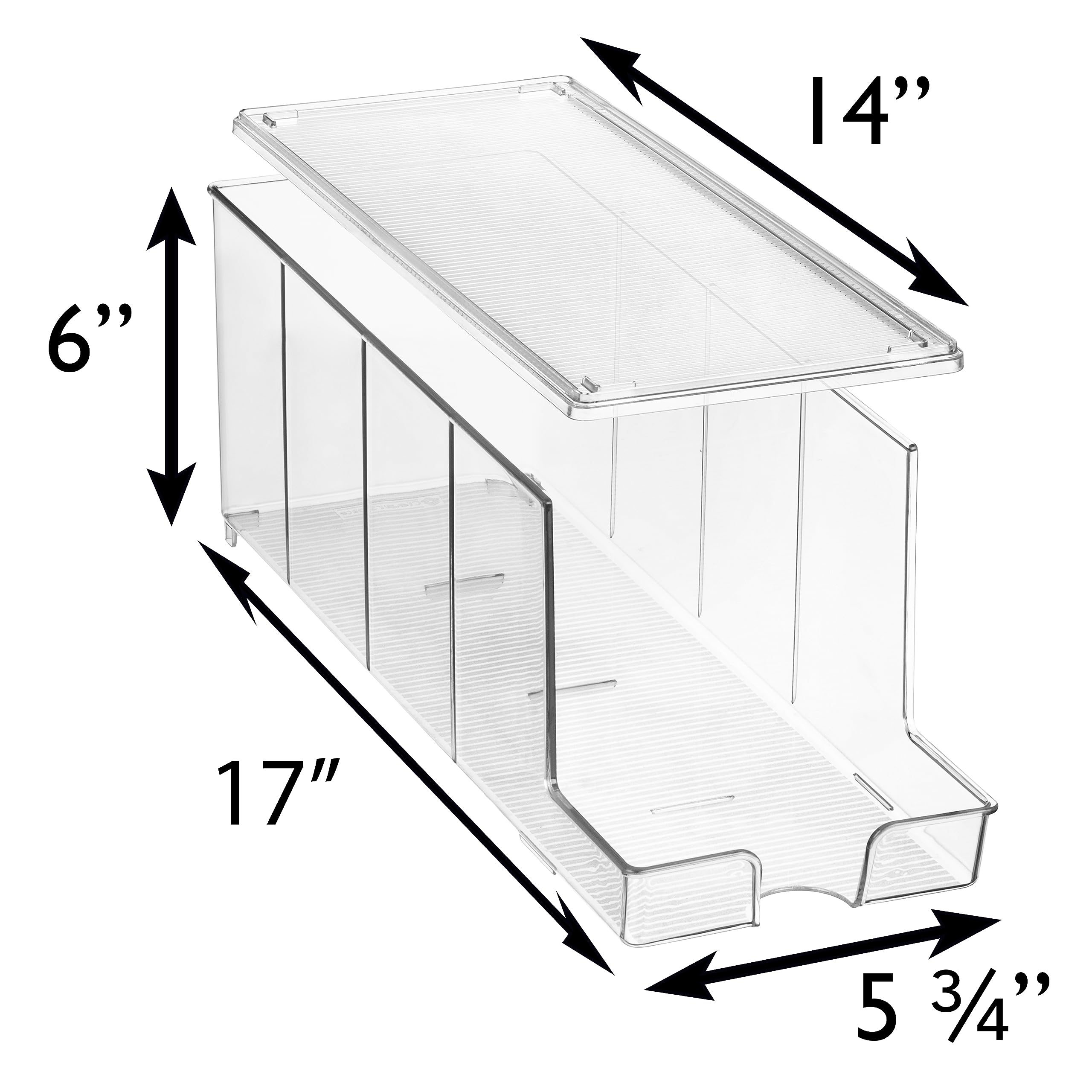 ClearSpace organizador apilable para cocina, optimiza espacio en nevera.