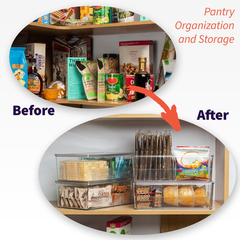 ClearSpace organizadores para refrigerador con tapas que evitan desorden