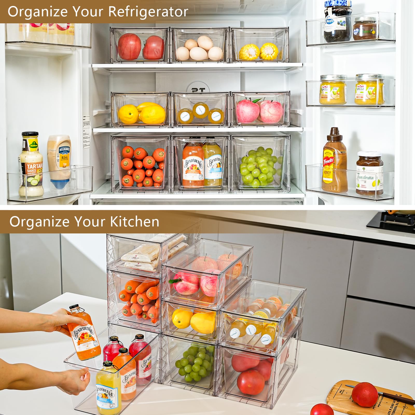 Clemate bandejas compactas para despensa y baño, optimizan espacios pequeños.