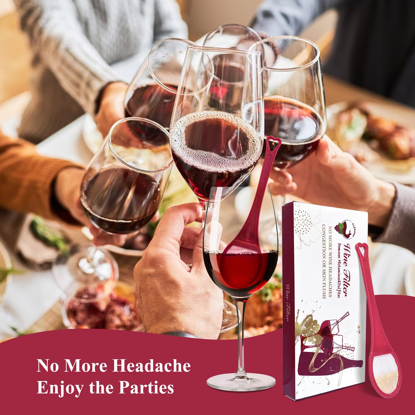 Clerona pack-8-filtros-vino: solución práctica para varias botellas en casa.