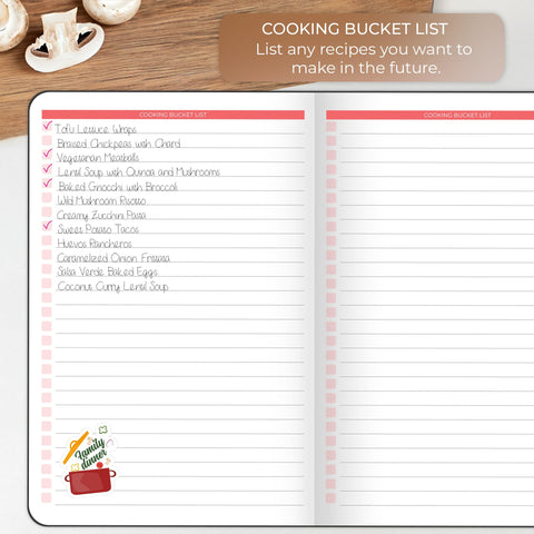 Clever Fox Recipe Book, bolsillo trasero para notas y recetas sueltas