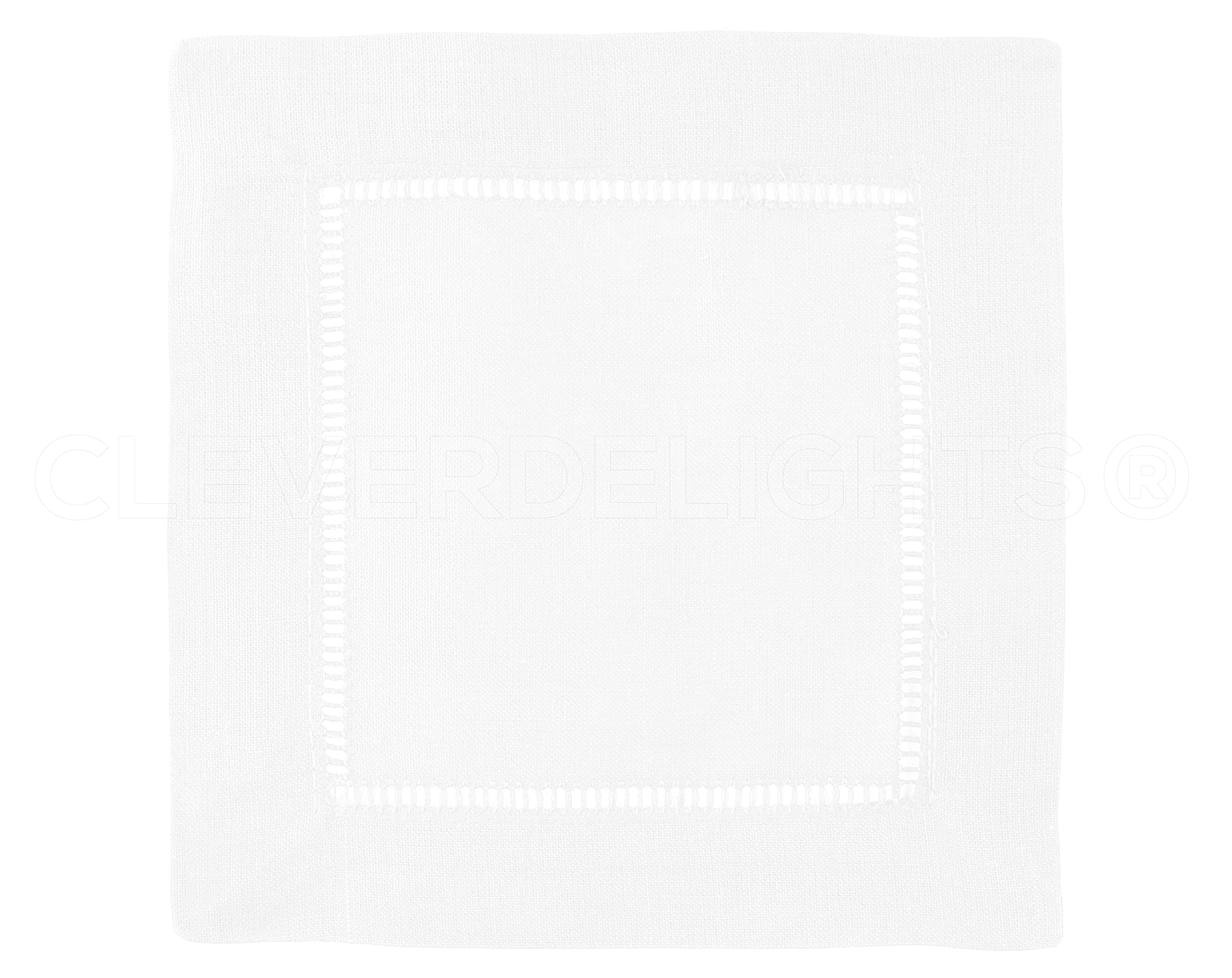 CleverDelights juego de 12 servilletas blancas para bodas y recepciones.