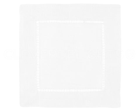 CleverDelights juego de 12 servilletas blancas para bodas y recepciones.