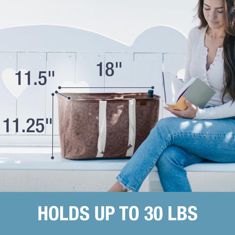 CleverMade LUXE Tote base rígida para evitar vuelcos y soportar peso