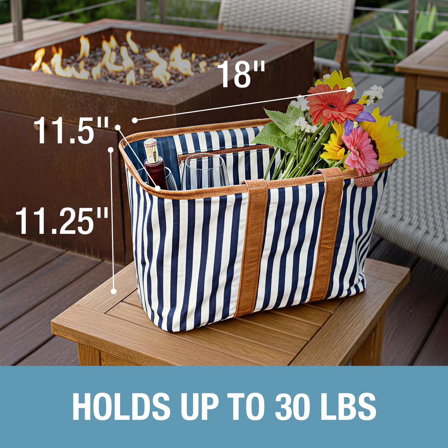 CleverMade Tote LUXE 30 L de capacidad para compras grandes.