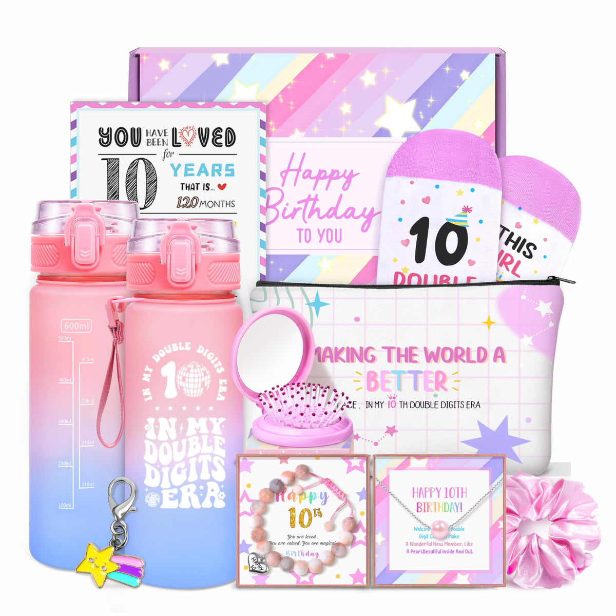 Botella de agua 20oz de Clexela, ideal para la escuela o deporte.