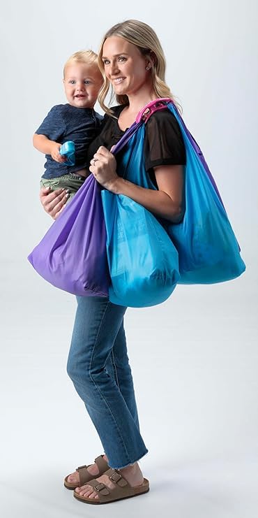 Click & Carry: diseño sin manos para transportar varias bolsas sin fatiga.