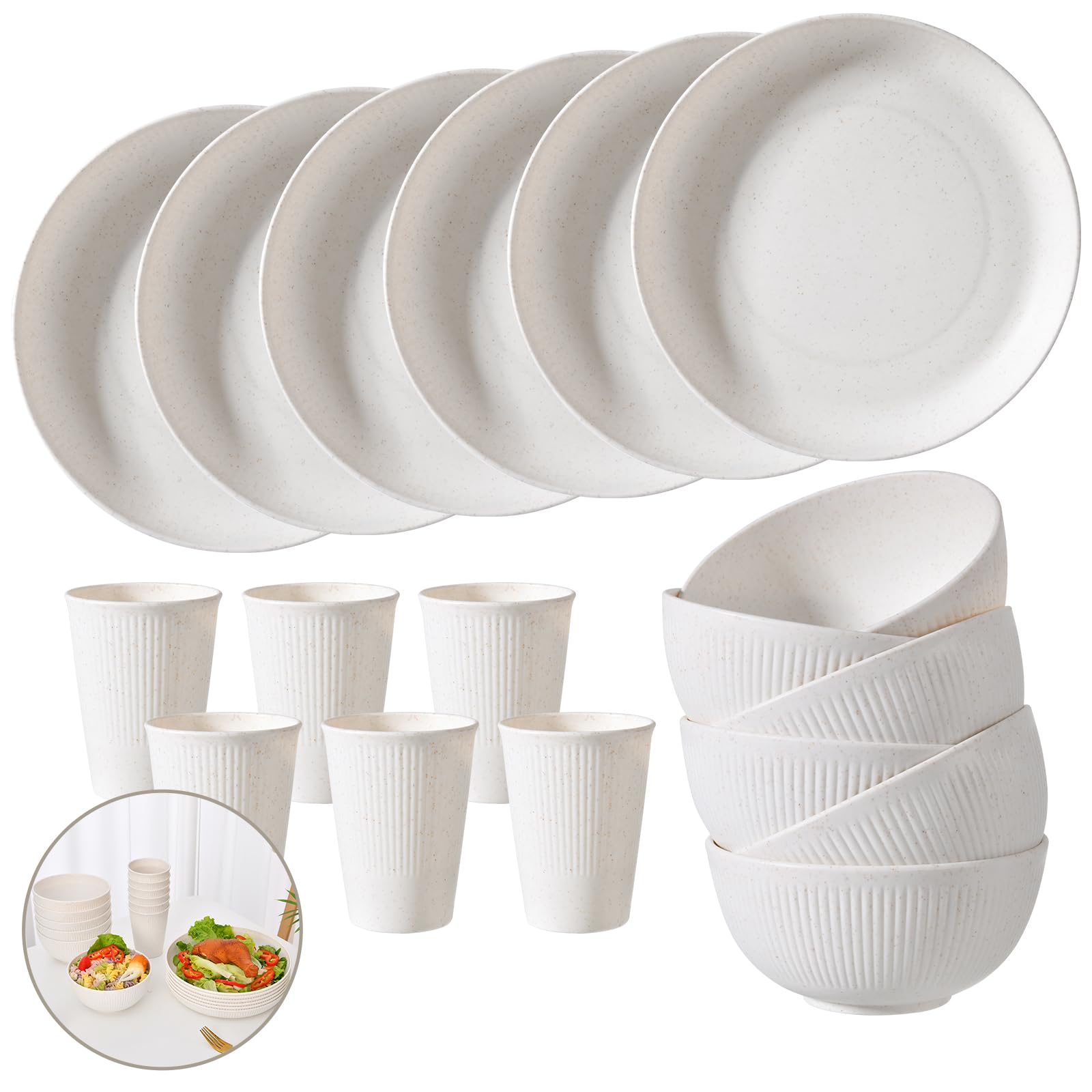 CLIFF’S KITCHEN vajilla trigo 6 personas, apta para comidas en familia.