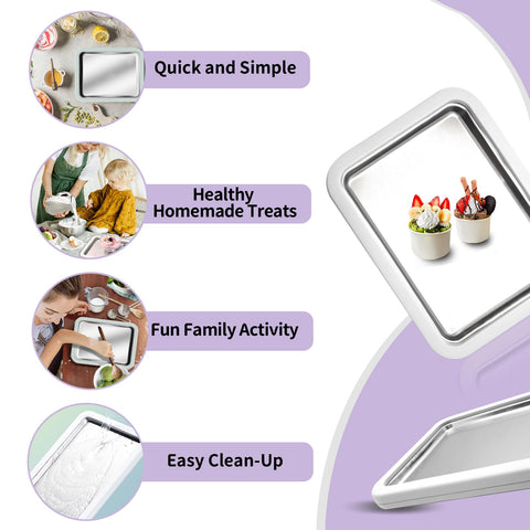 Climafusion: placa para yogur congelado, superficie estable para trabajar recetas.