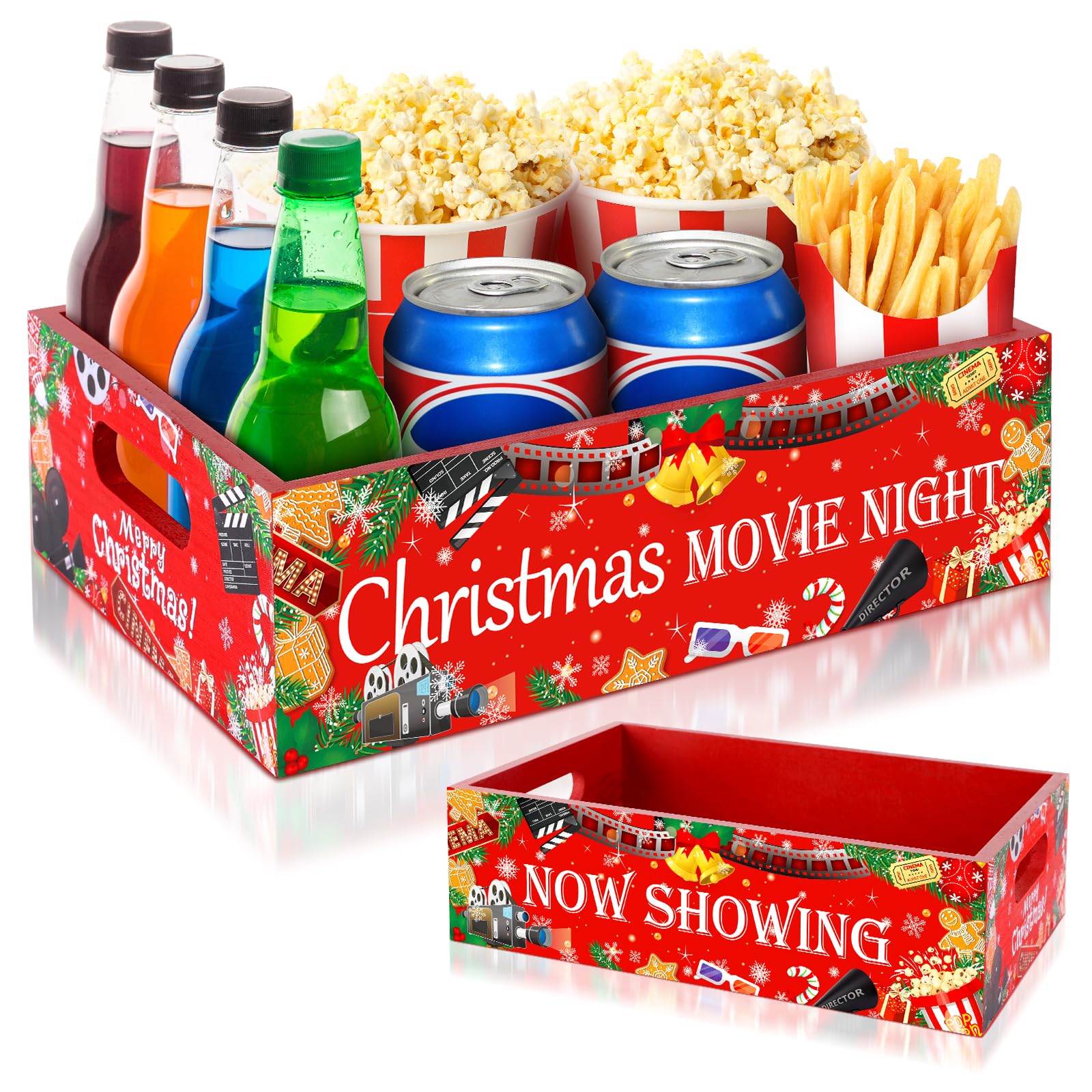 clothmile bandeja snack noche película navidad ideal para servir bebidas y aperitivos