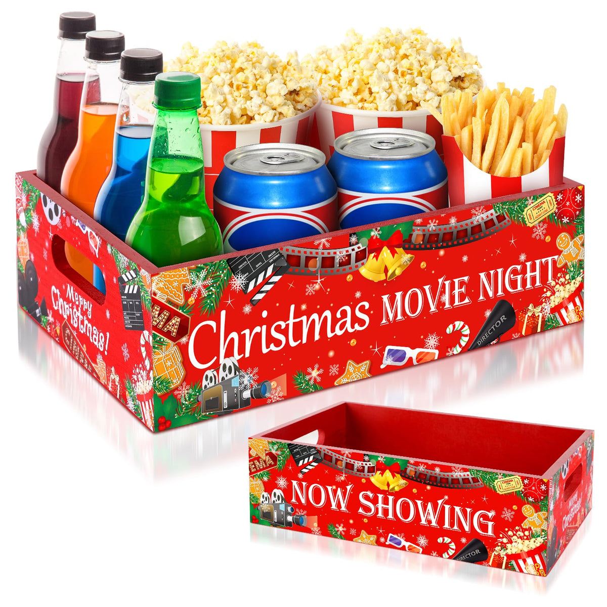 clothmile bandeja snack noche película navidad ideal para servir bebidas y aperitivos