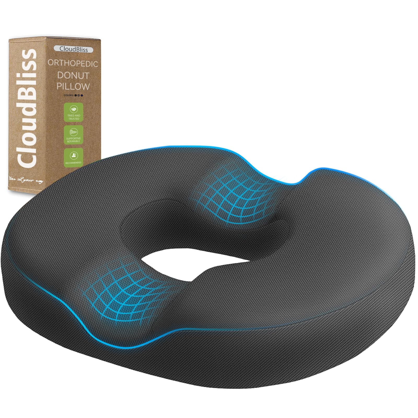 CloudBliss Donut: almohadilla de asiento para mayor confort en cualquier silla.