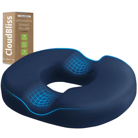 CloudBliss Donut: almohadilla de asiento ergonómica para comodidad diaria.