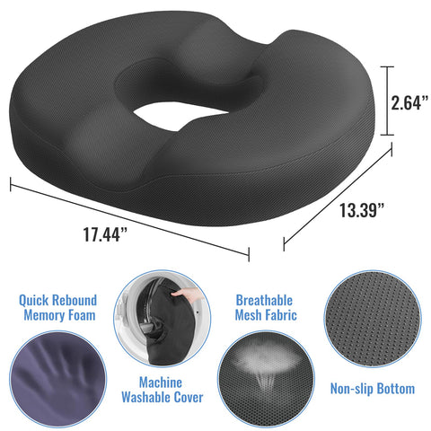 CloudBliss Donut: diseño ergonómico que distribuye peso y reduce presión.