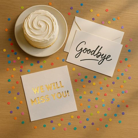Cloverjoyed servilletas despedida traslado, práctica para eventos de equipo