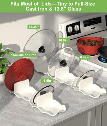 CLTIKACK escurridor cerámico para utensilios, recoge aceites y evita salpicaduras