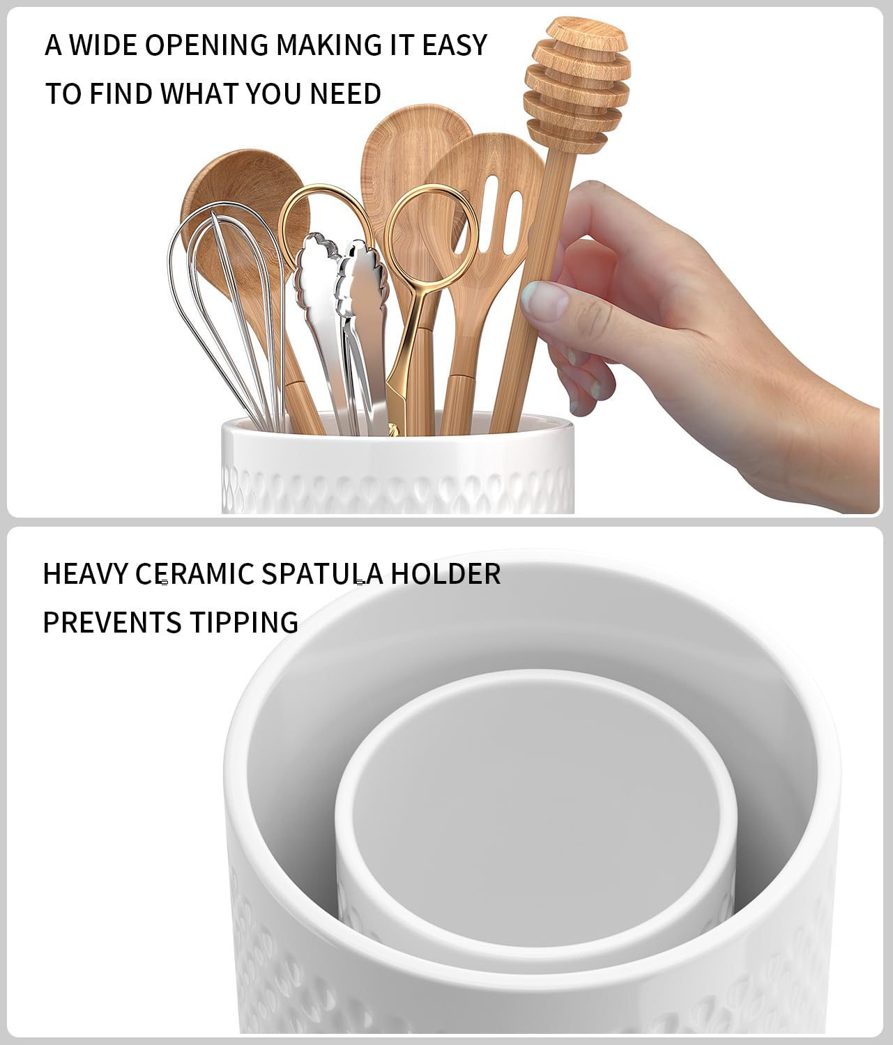 CLTIKACK porta utensilios ceramico pequeno para utensilios pequenos.