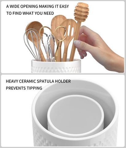 CLTIKACK porta utensilios ceramico pequeno para utensilios pequenos.